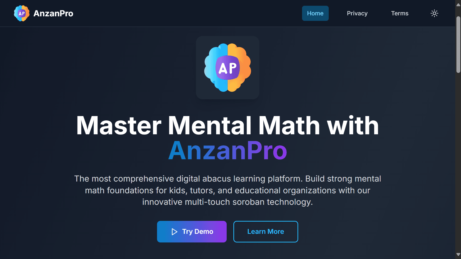 AnzanPro - Abacus Learning Platform